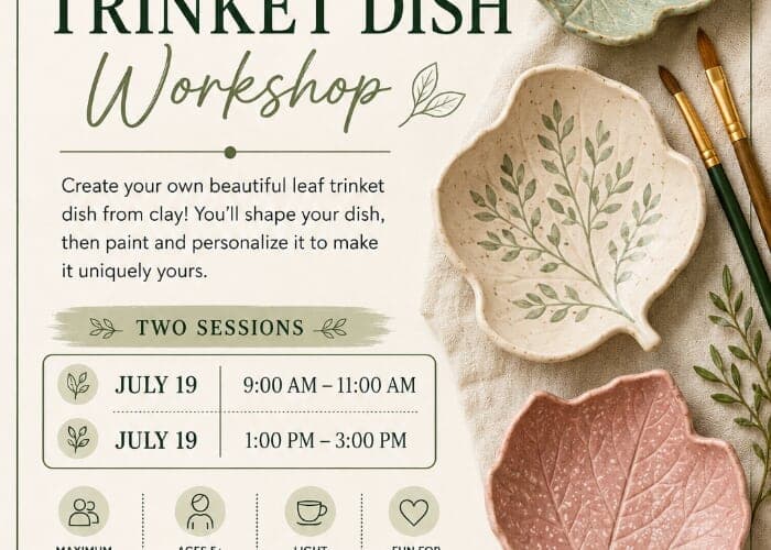 Clay Leaf Trinket Dish Workshop