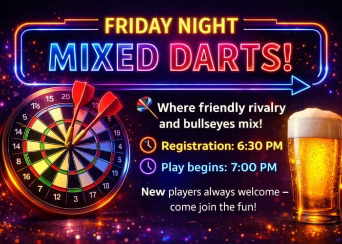 Friday - Mixed Darts at the Frankford Legion