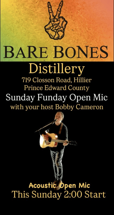 Barebones Distillery Open Mic Sunday Funday