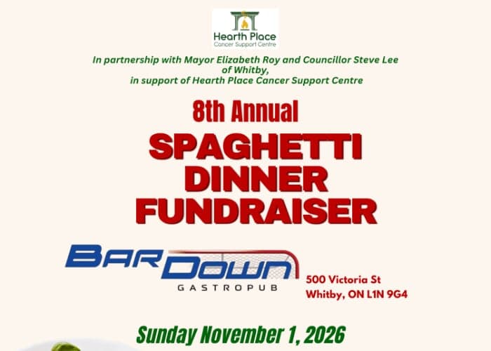 Spaghetti Dinner Fundraiser for Hearth Place Cancer Support Centre