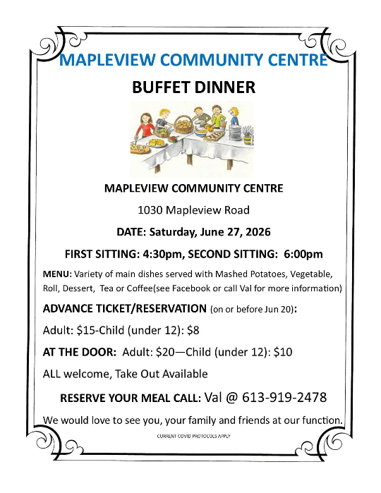 Mapleview Community Centre June Dinner