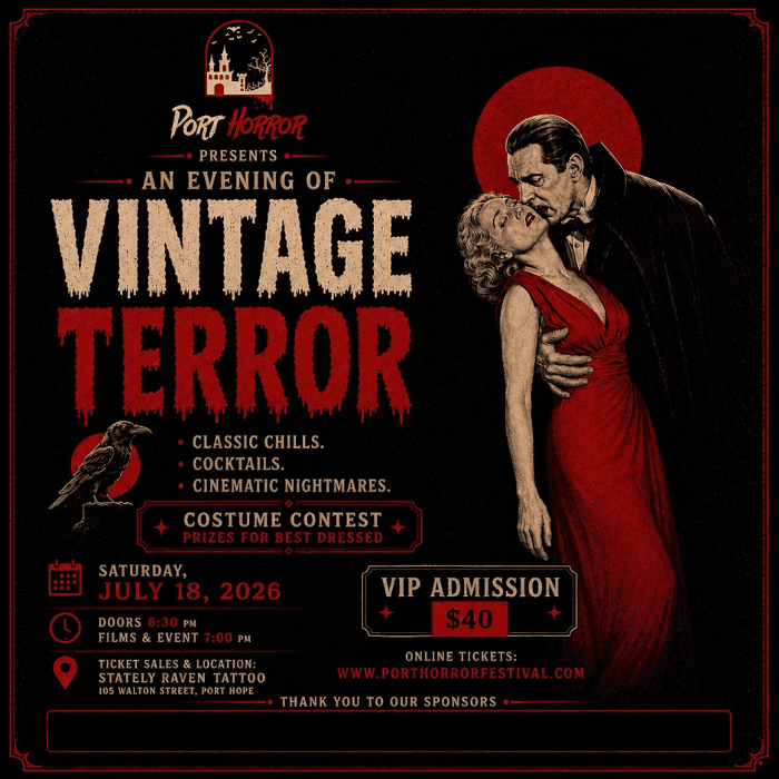 Port Horror Presents: Vintage Terror Murder Mystery Fundraiser