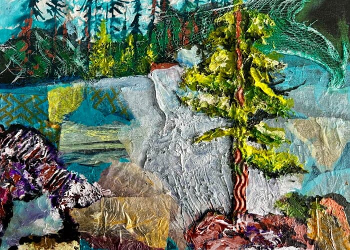 Mixed Media with Love and Texture Landscape